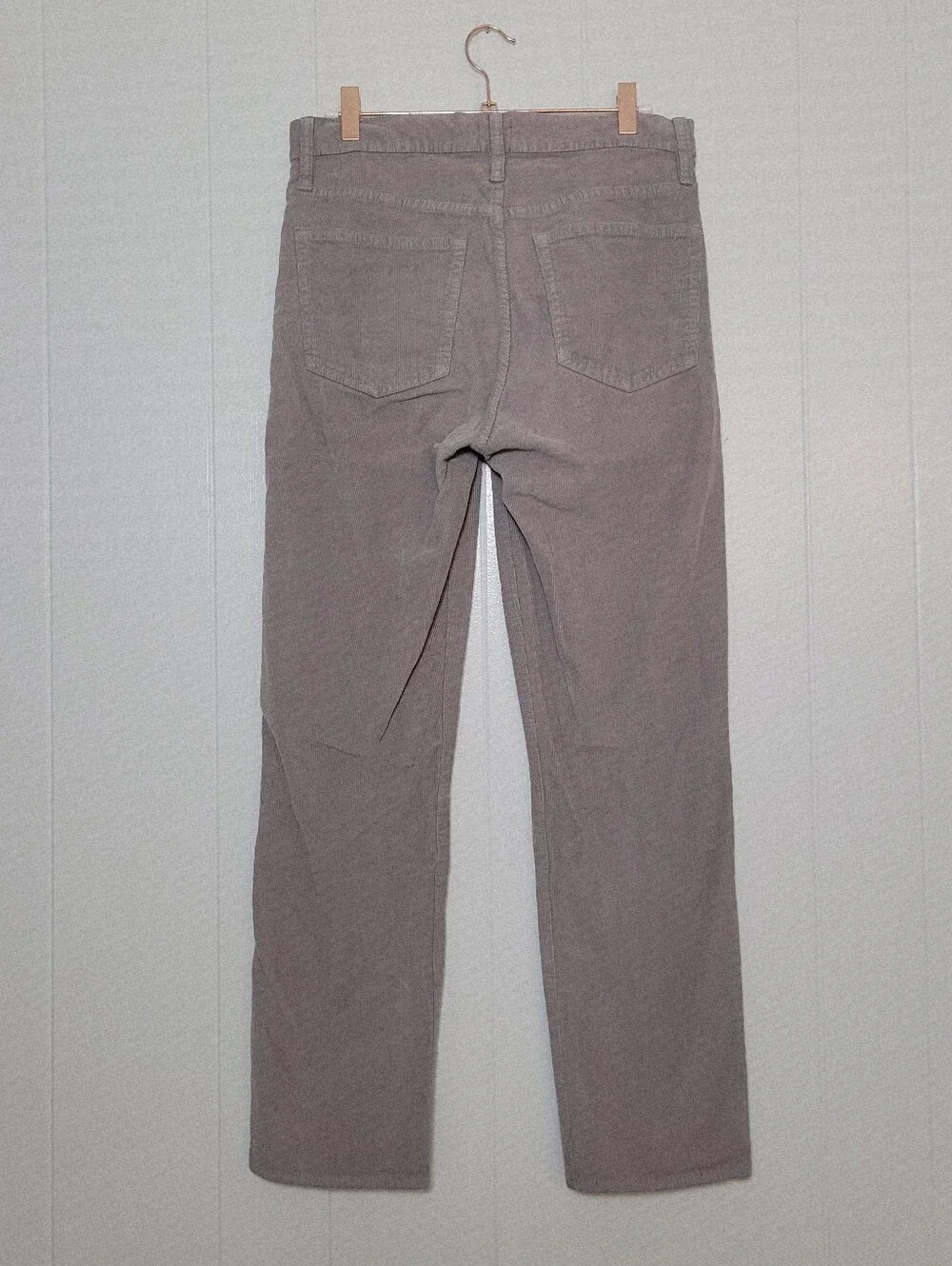 J Crew Corduroy Pant Vintage Slim Straight Leg Gray Ankle Crop Cotton Lyocell 28